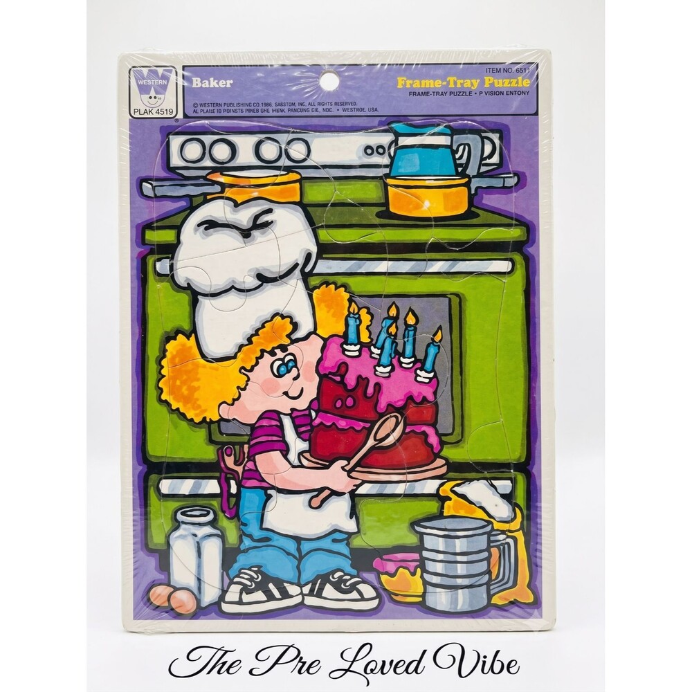 Whitman frame tray puzzle Katie on a swing Vintage Jigsaw Puzzle